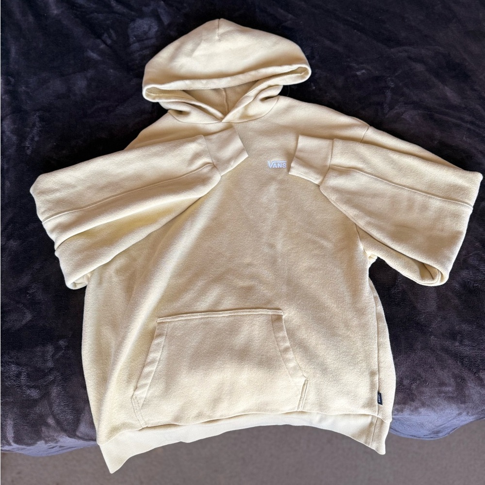 Vans Yellow Logo Hoodie Sweatshirt Size XS (Fits Like Oversized Small)